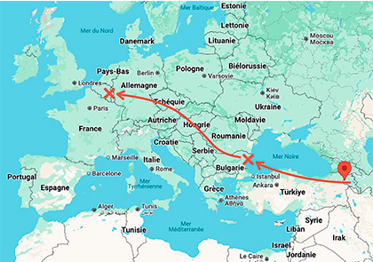 Maralik est situé à environ 4000km de Liège